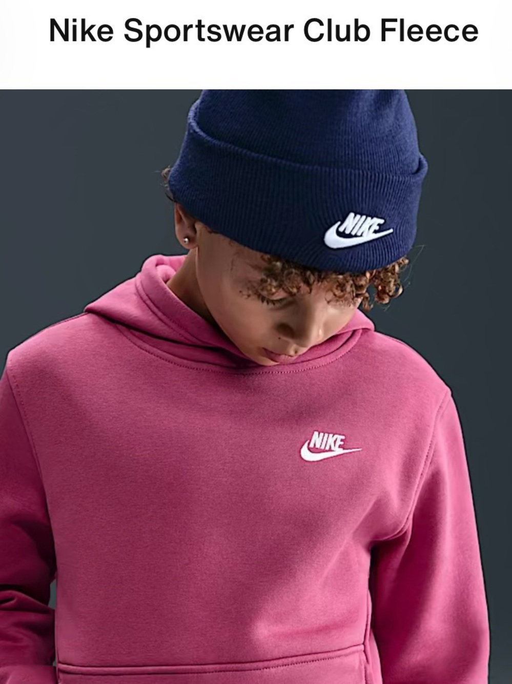 Nike Clubwear Sports Fleece- Big Kids’ Pullover Hoodie